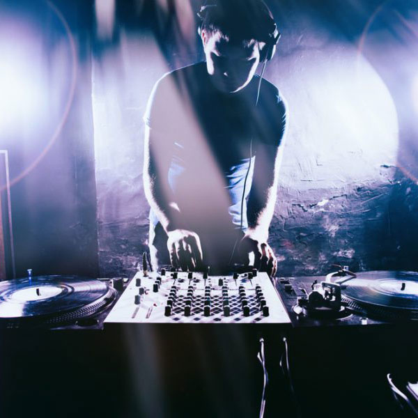 DJ spinning